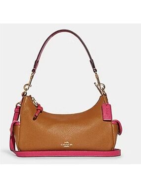 NWT Coach‎ Pennie Shoulder/Crossbody Bag 25/Refined Pebble Leather